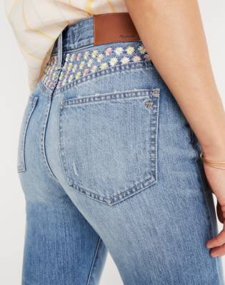 madewell embroidered jeans