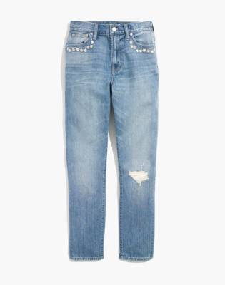 madewell embroidered jeans