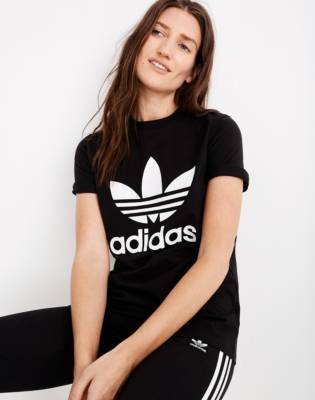 adidas black trefoil shirt