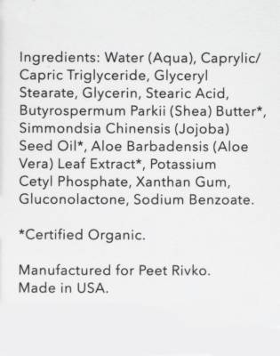 peet rivko moisturizer