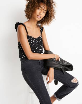 madewell polka dot top