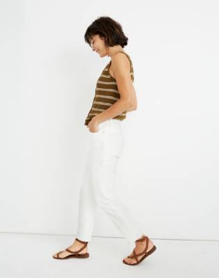 madewell high rise slim crop boyjean