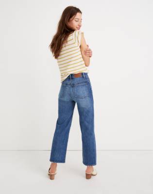 madewell slim wide leg jeans