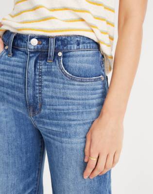madewell slim wide leg crop jeans