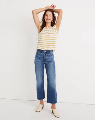 madewell slim wide leg jeans