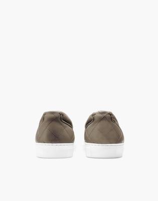 quilted leather slip on sneakers