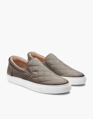 leather quilted sneakers