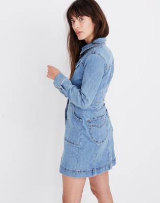 madewell denim shirtdress