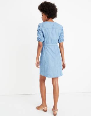 madewell denim wrap dress