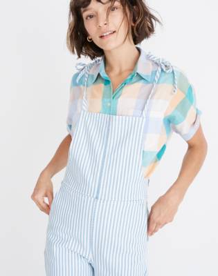 madewell tie strap overalls