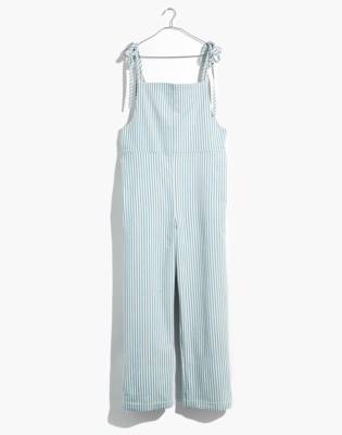 striped overall jumpsuit