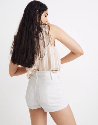madewell curvy high rise denim shorts