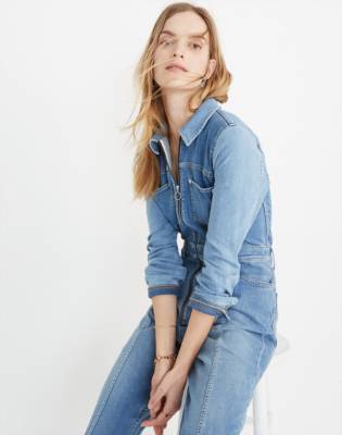 madewell jean jumpsuit