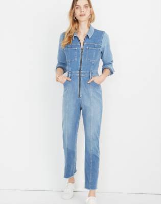 madewell patchwork jumpsuit