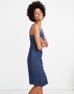 madewell denim jumper dress