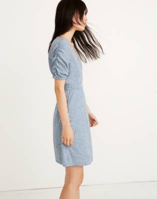 madewell gingham wrap mini skirt