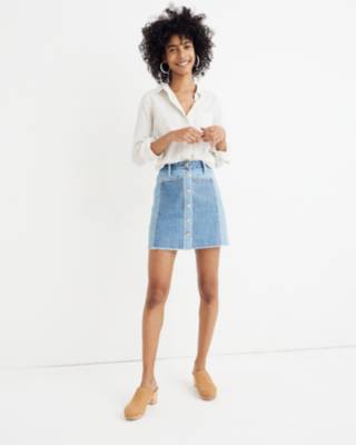 madewell jean skirts