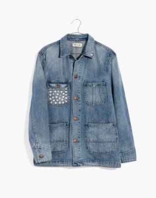 madewell denim patch pocket chore coat
