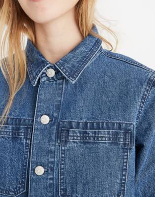 madewell denim patch pocket chore coat