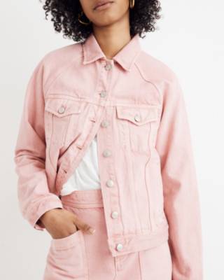 oversized pink jacket