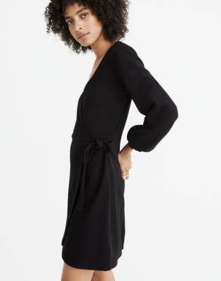 madewell texture and thread wrap dress