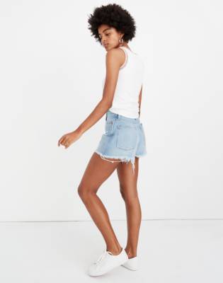 madewell mom jean short