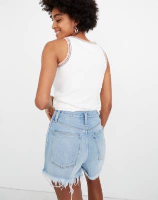 madewell mom jean short