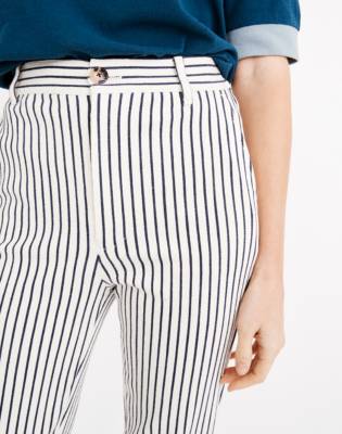 tapered striped pants