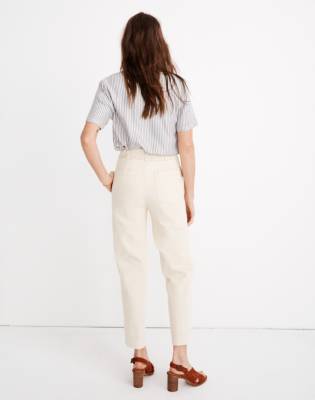 tie waist tapered pants