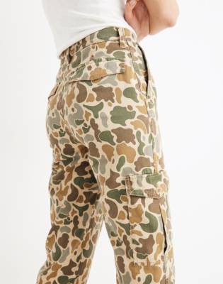 fitted camo cargo pants