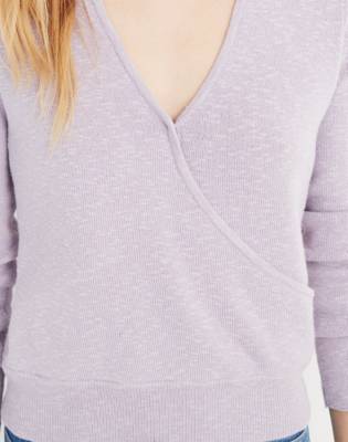 madewell wrap front sweater