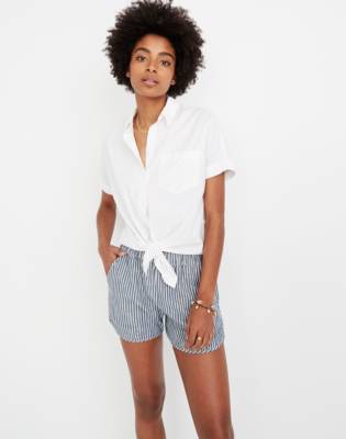 madewell striped shorts