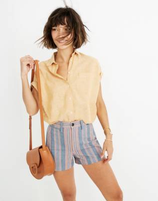 madewell striped shorts