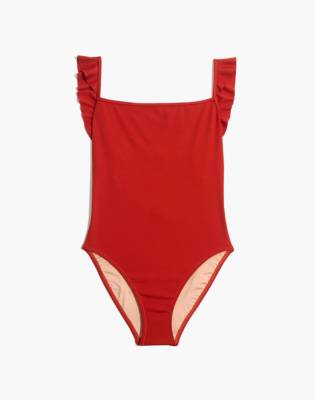 ruffle strap swimsuit