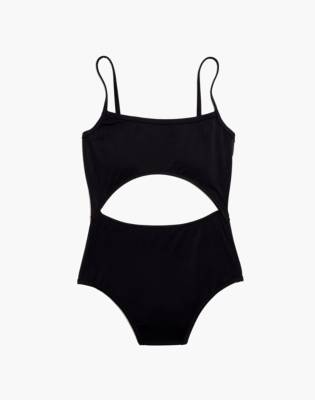 black and white one piece bathing suit