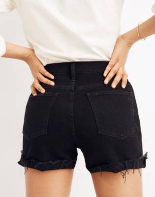 long black denim shorts