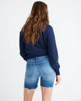 mid length jean shorts