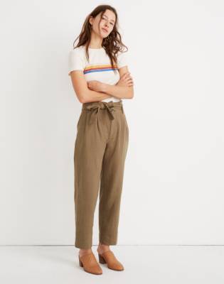 madewell denim paperbag pants