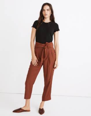 madewell denim paperbag pants
