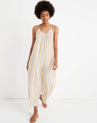 madewell tie strap overalls