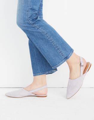 the remi slingback flat in woven leather