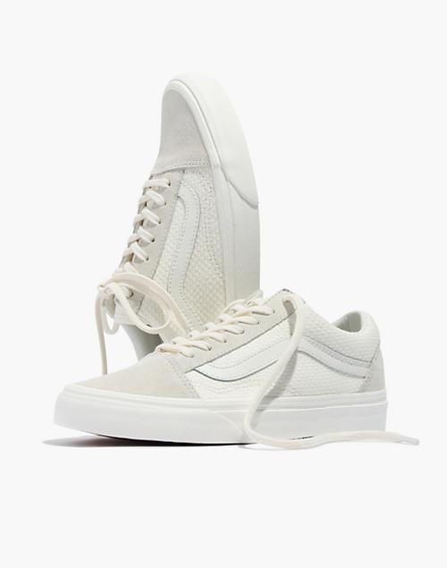 håndvask slå lille Vans® Unisex Old Skool Lace-Up Sneakers in White Suede and Canvas