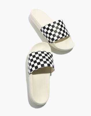 van checkered sandals