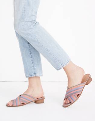 rainbow stripe sandals