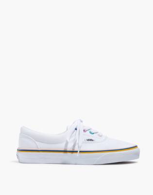 white vans with rainbow stripes