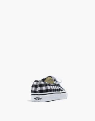 black and white gingham vans