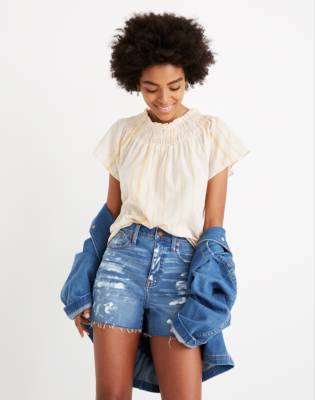 madewell smocked top