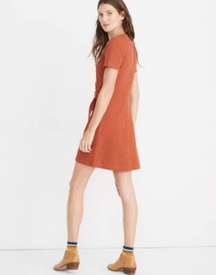 madewell texture and thread wrap dress