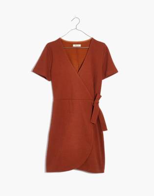 madewell texture and thread wrap dress