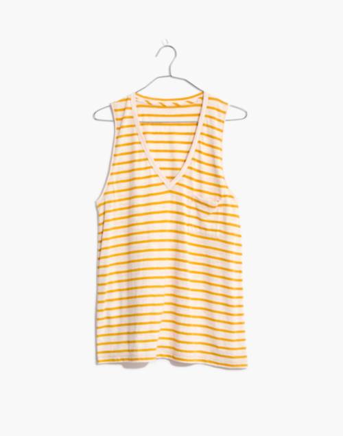 madewell whisper cotton v neck pocket tank